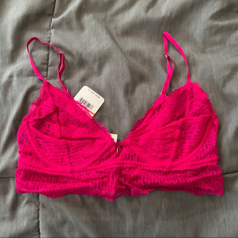Free People Alyssa Pink Underwire Bra